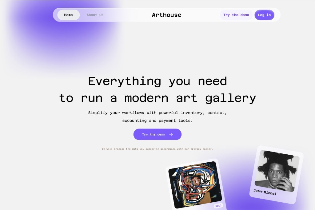 ArtHouse product screen