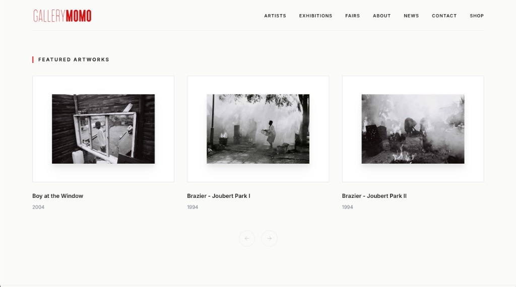 Gallery MOMO product screen